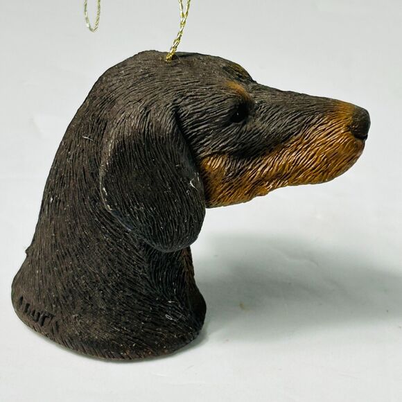 Sandicast Brown Red Doberman Head Ornament Uncropped Dobie Brue Vintage 1996 A - Picture 4 of 8